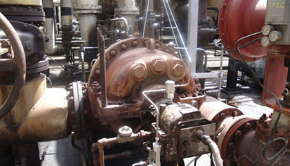 steam turbine bearing housing